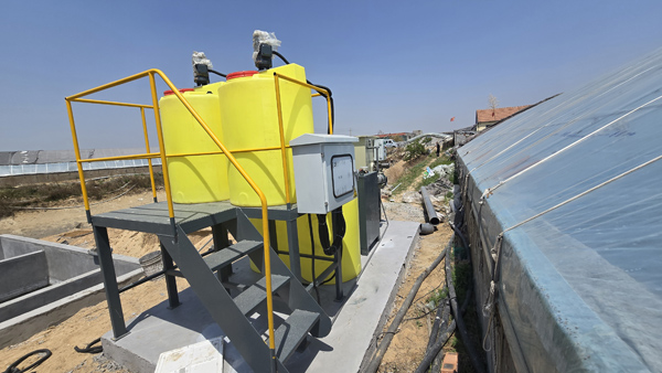 淡水养殖微滤机加药设备安装调试完成